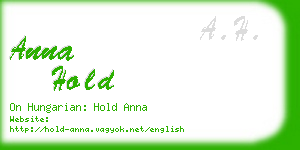 anna hold business card